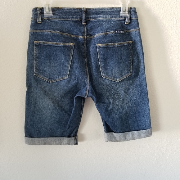 NOT FOR SALE TRADED*Zenim rolled cuff denim shorts - Picture 6 of 7